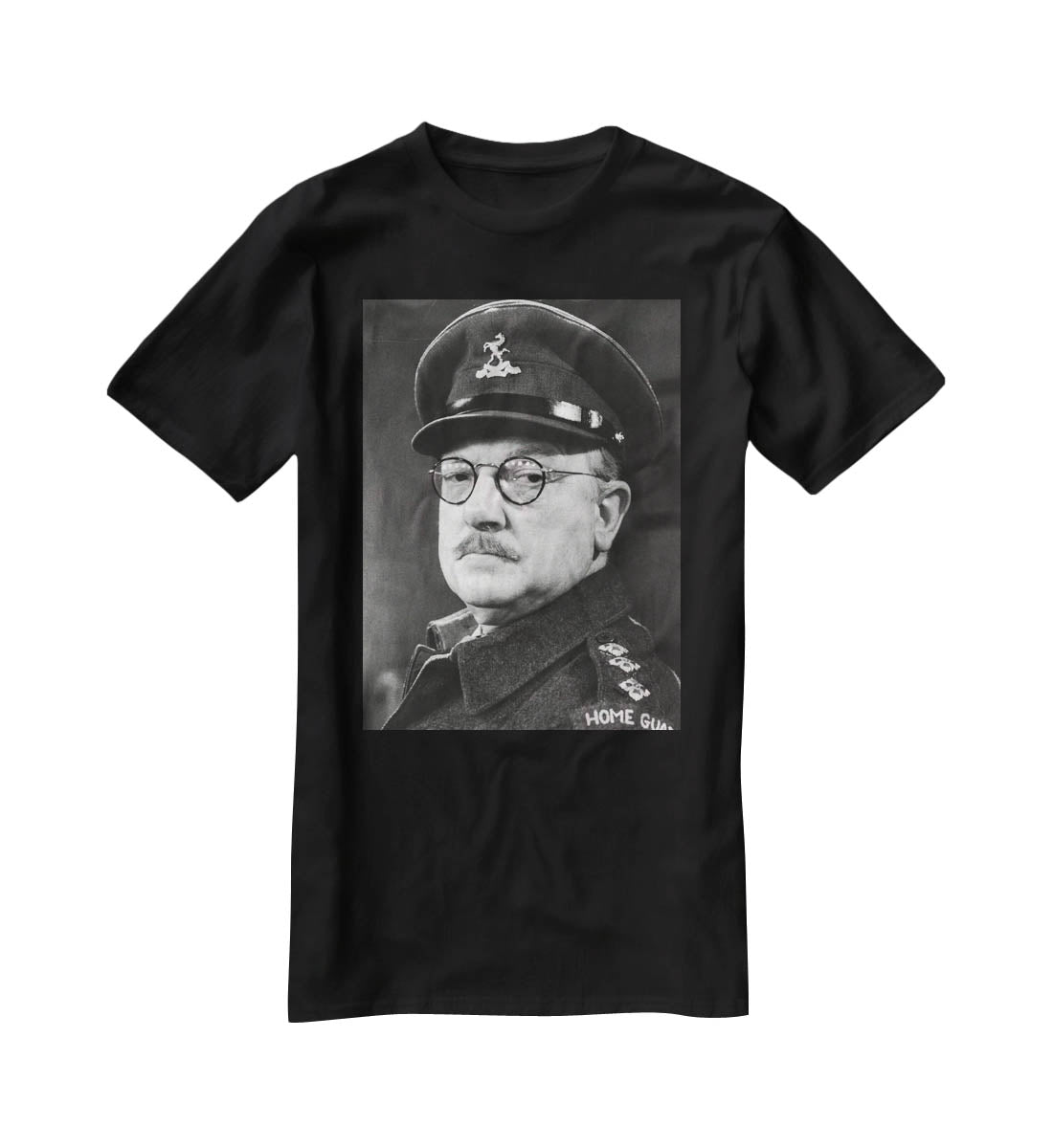 Actor Arthur Lowe as Captain Mainwaring T-Shirt - Canvas Art Rocks - 1