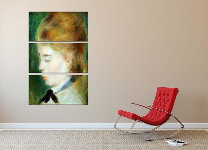 Actress Henriette Henriot by Renoir 3 Split Panel Canvas Print - Canvas Art Rocks - 2