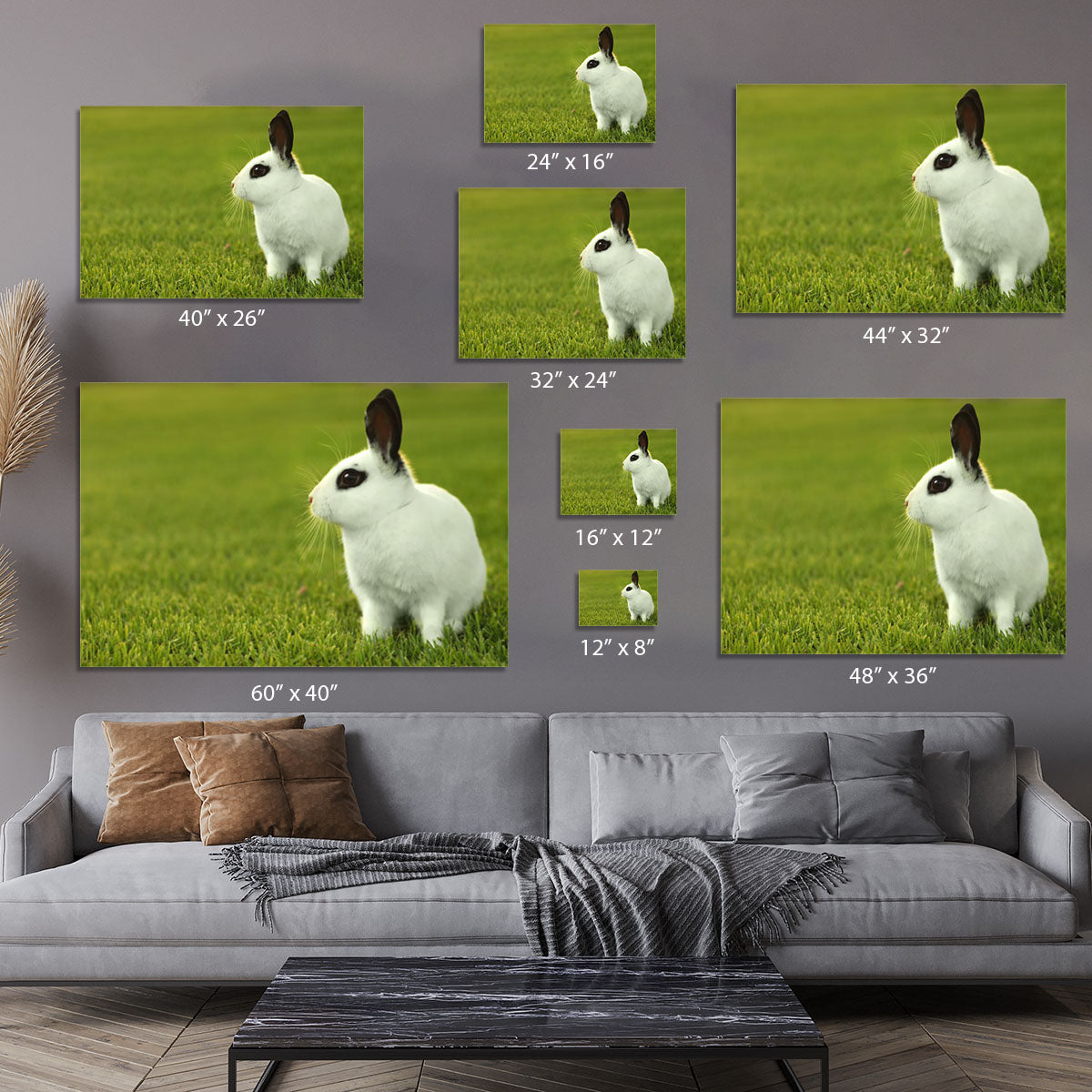 Adorable White Bunny Rabbit Canvas Print or Poster - Canvas Art Rocks - 7