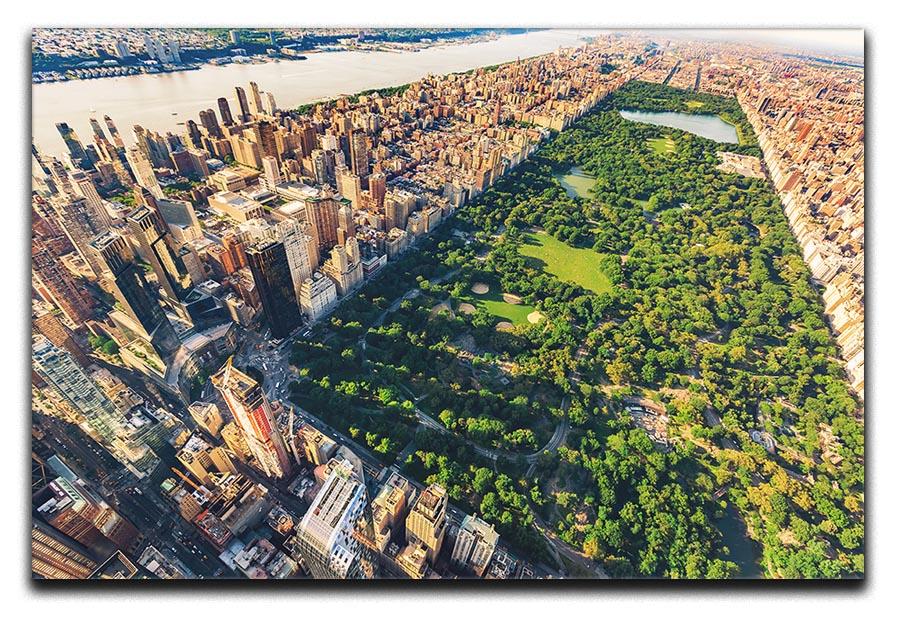 Aerial view looking north up Central Park Canvas Print or Poster  - Canvas Art Rocks - 1