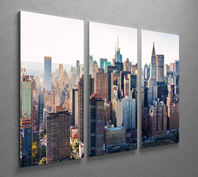 Aerial view of the New York City 3 Split Panel Canvas Print - Canvas Art Rocks - 2
