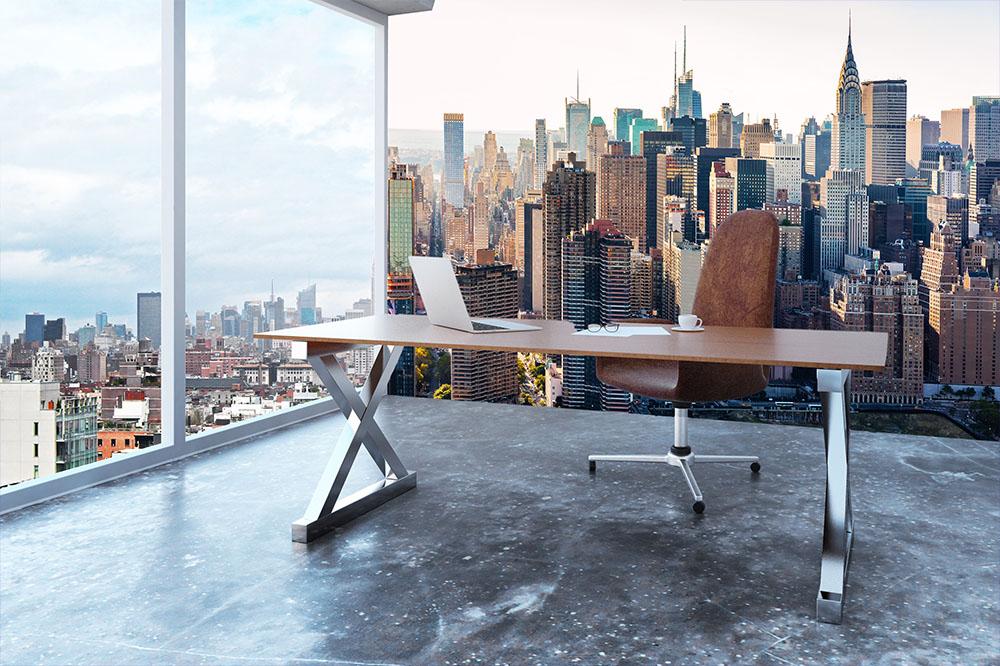 Aerial view of the New York City Wall Mural Wallpaper - Canvas Art Rocks - 3