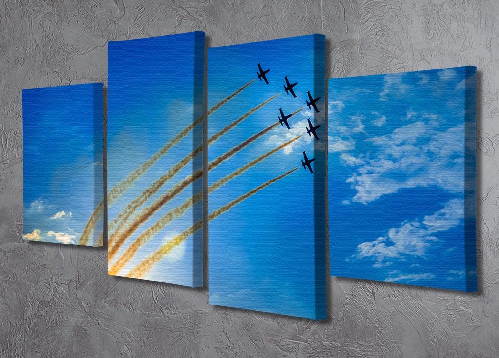Aerobatic team performs flight 4 Split Panel Canvas  - Canvas Art Rocks - 2