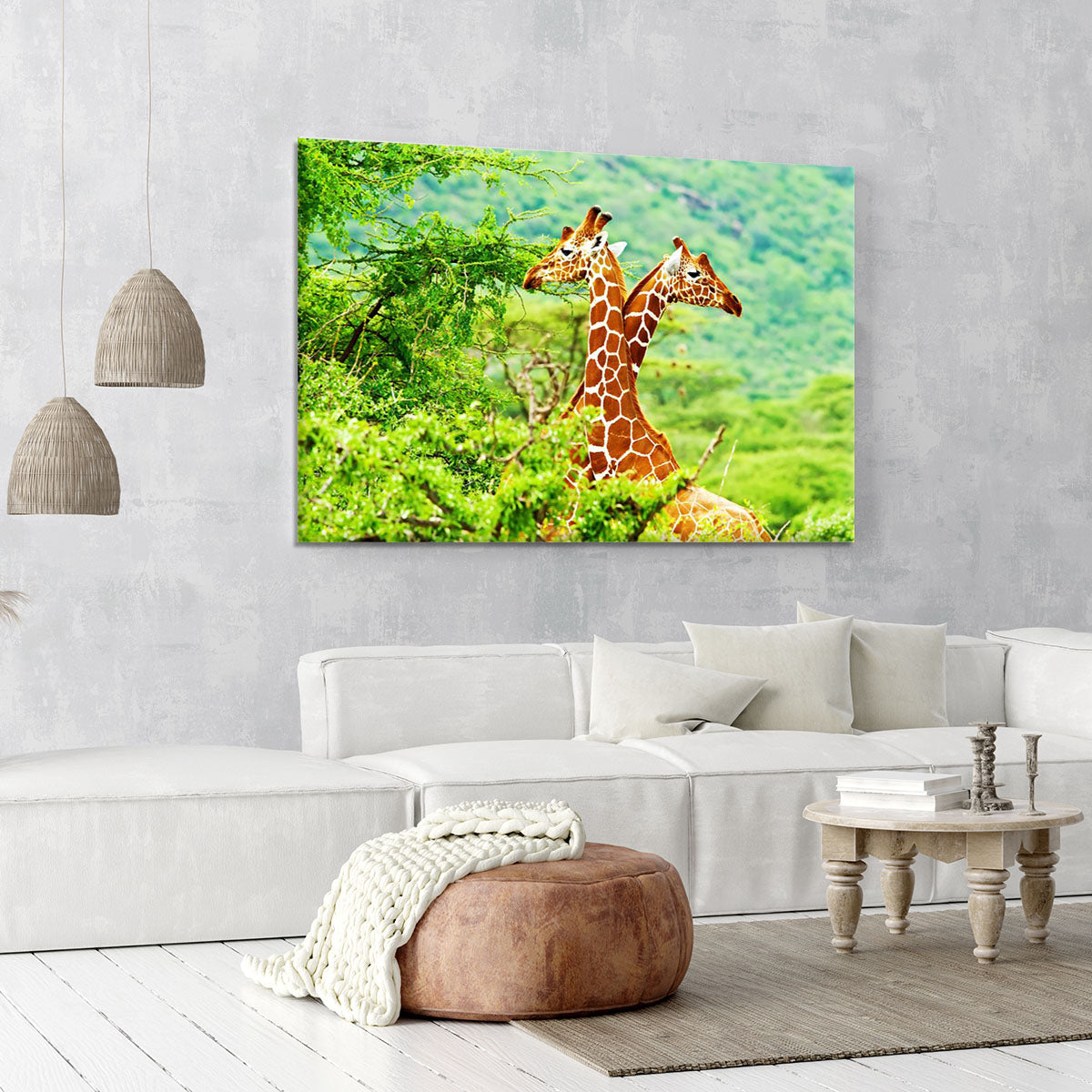 African giraffes family Canvas Print or Poster - Canvas Art Rocks - 6