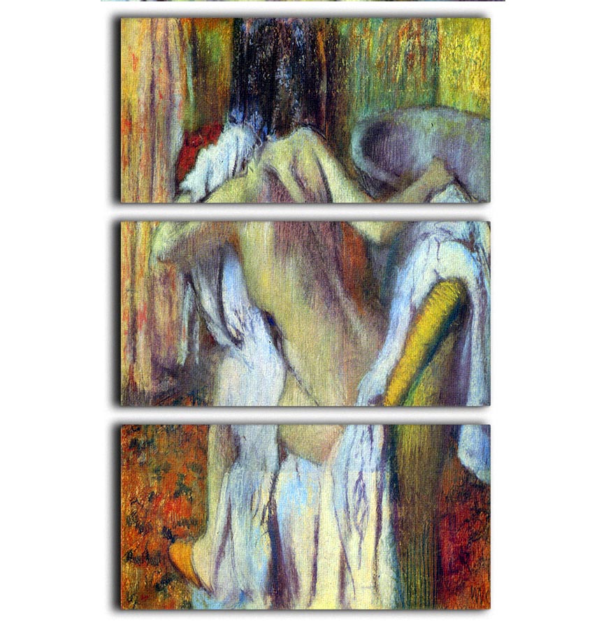 After Bathing 4 by Degas 3 Split Panel Canvas Print - Canvas Art Rocks - 1