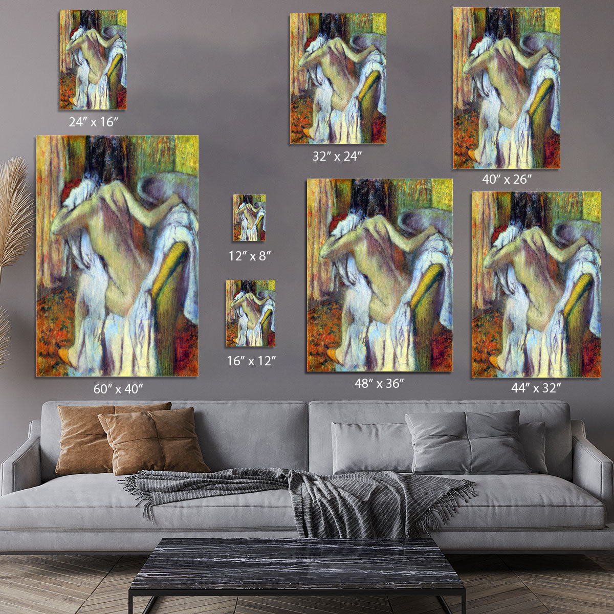 After Bathing 4 by Degas Canvas Print or Poster - Canvas Art Rocks - 7