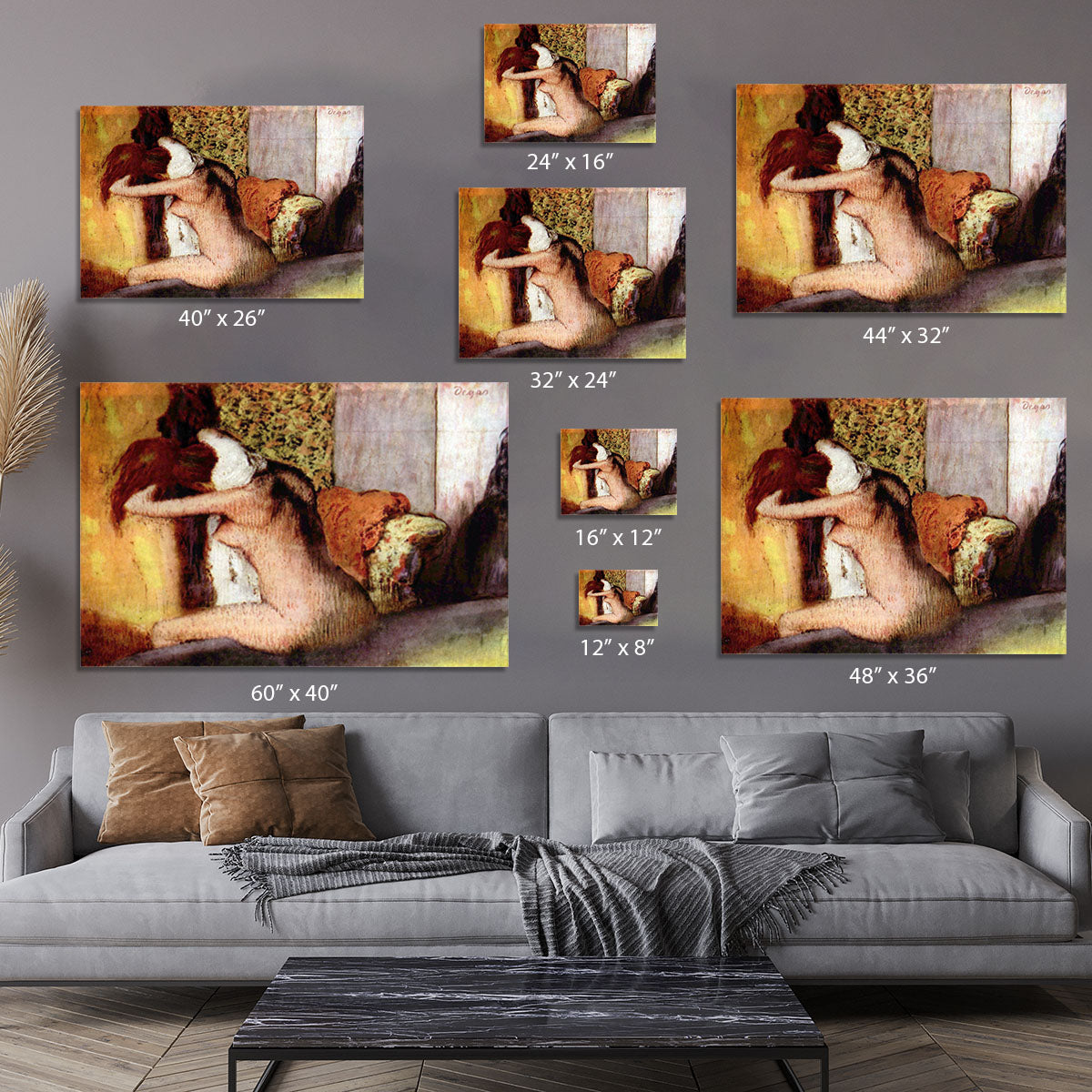 After bathing 2 by Degas Canvas Print or Poster - Canvas Art Rocks - 7