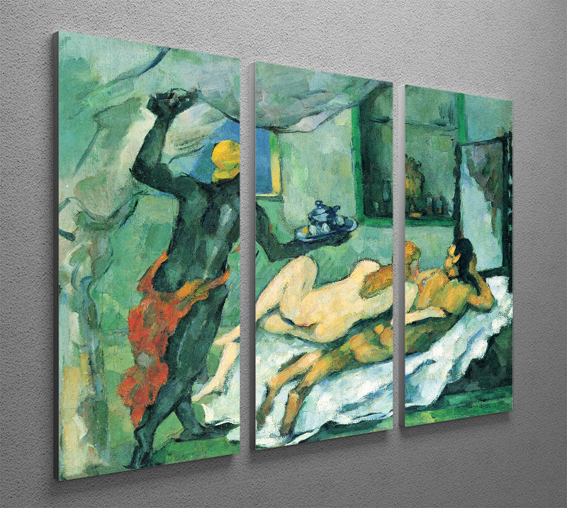 After lunch in Naples by Cezanne 3 Split Panel Canvas Print - Canvas Art Rocks - 2