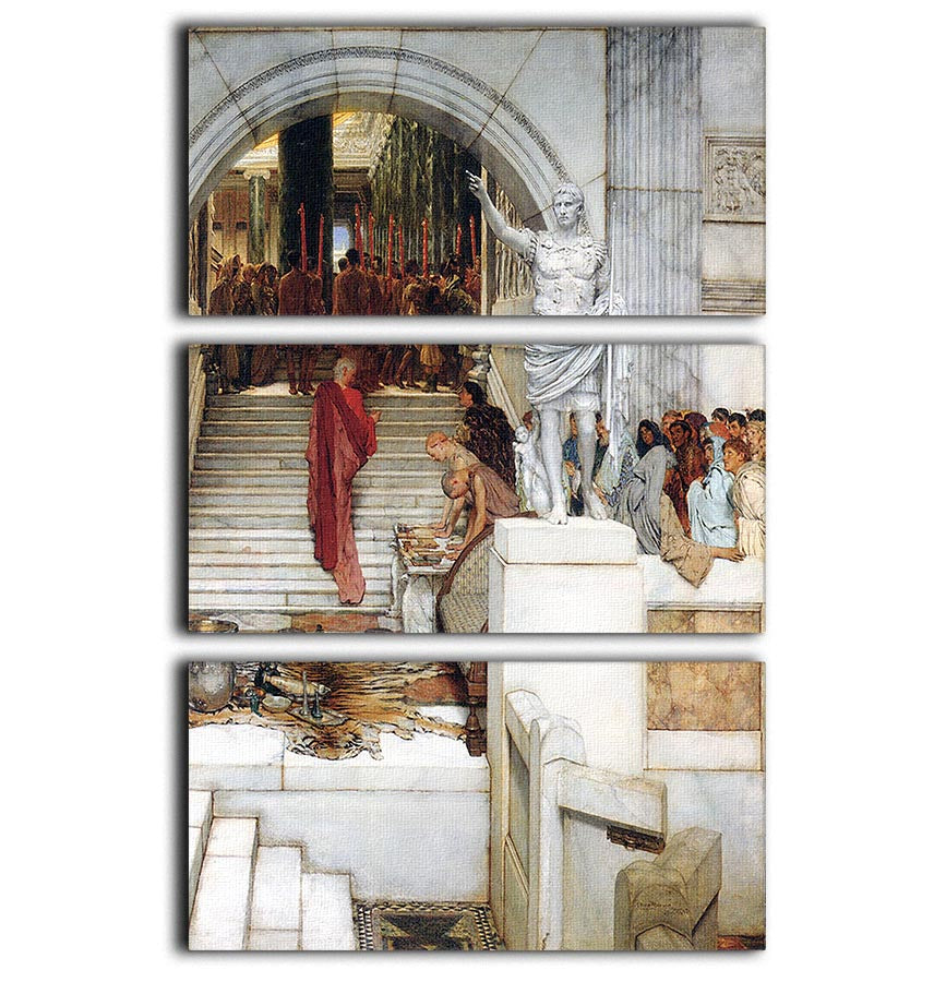 After the Audience by Alma Tadema 3 Split Panel Canvas Print - Canvas Art Rocks - 1