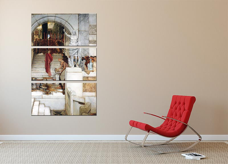 After the Audience by Alma Tadema 3 Split Panel Canvas Print - Canvas Art Rocks - 2