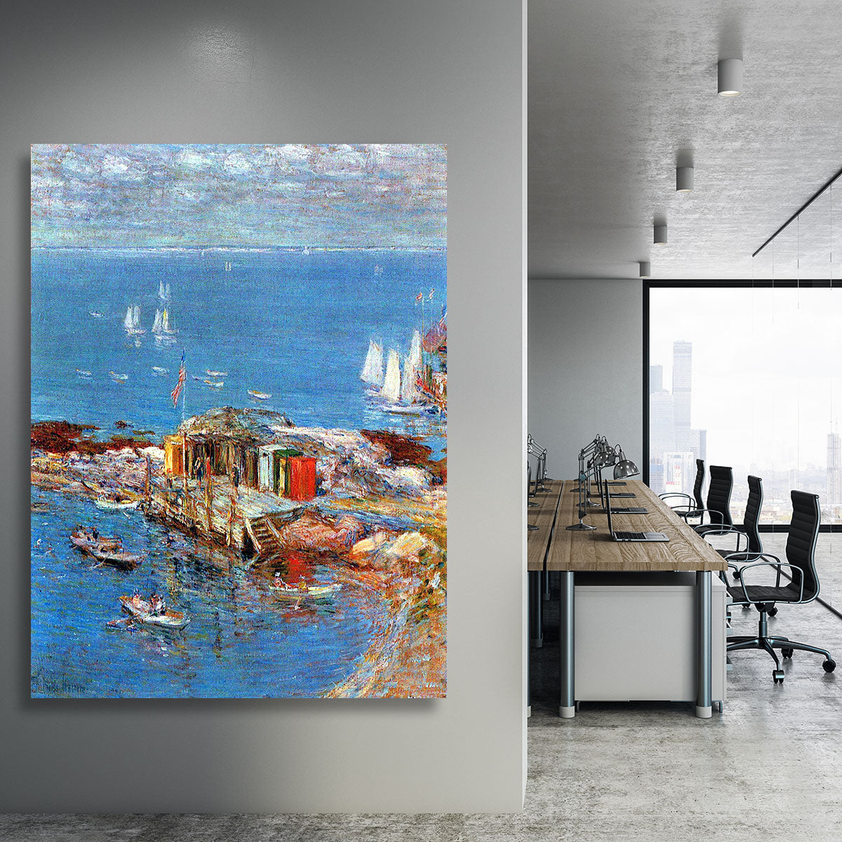 Afternoon in August Appledore by Hassam Canvas Print or Poster - Canvas Art Rocks - 3