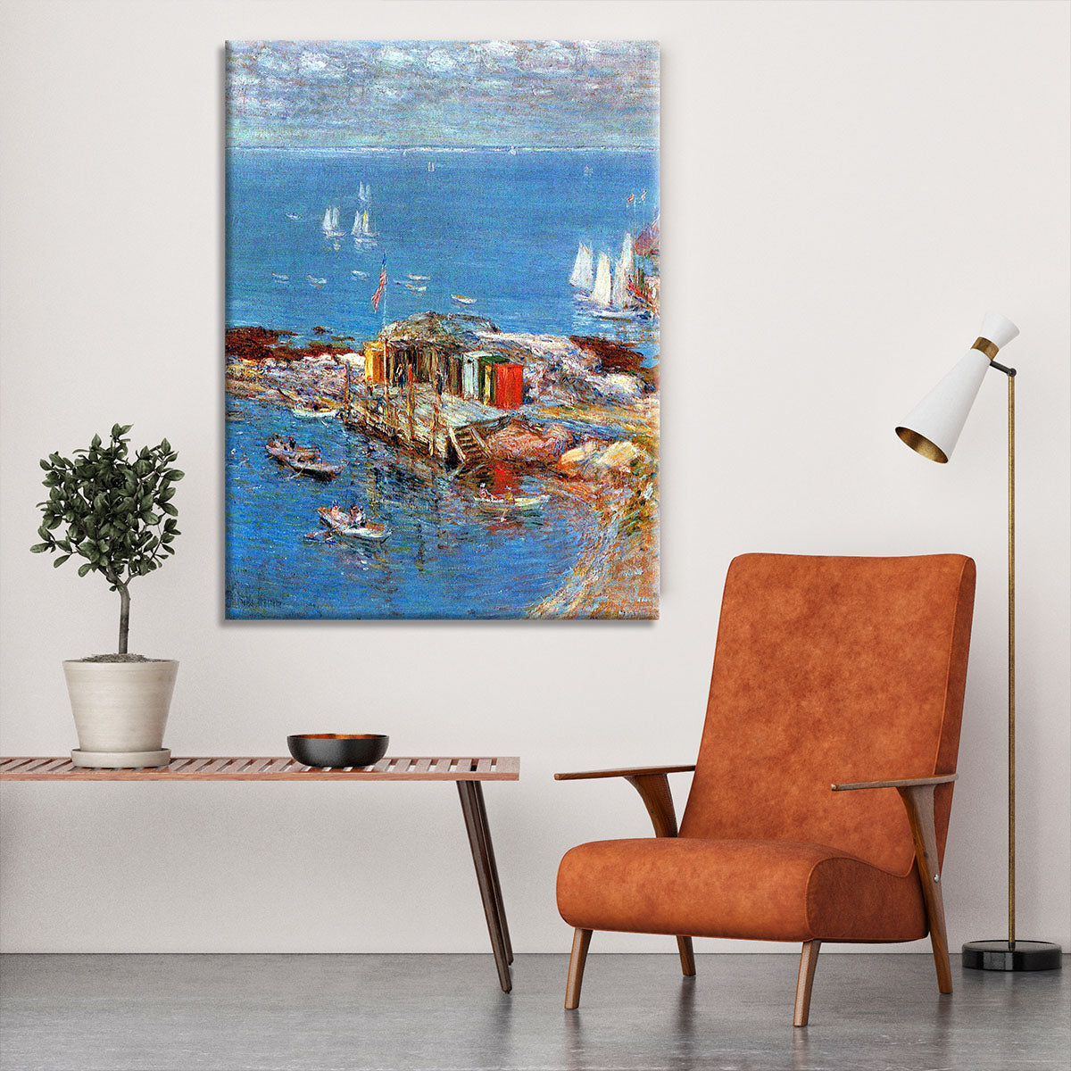 Afternoon in August Appledore by Hassam Canvas Print or Poster - Canvas Art Rocks - 6