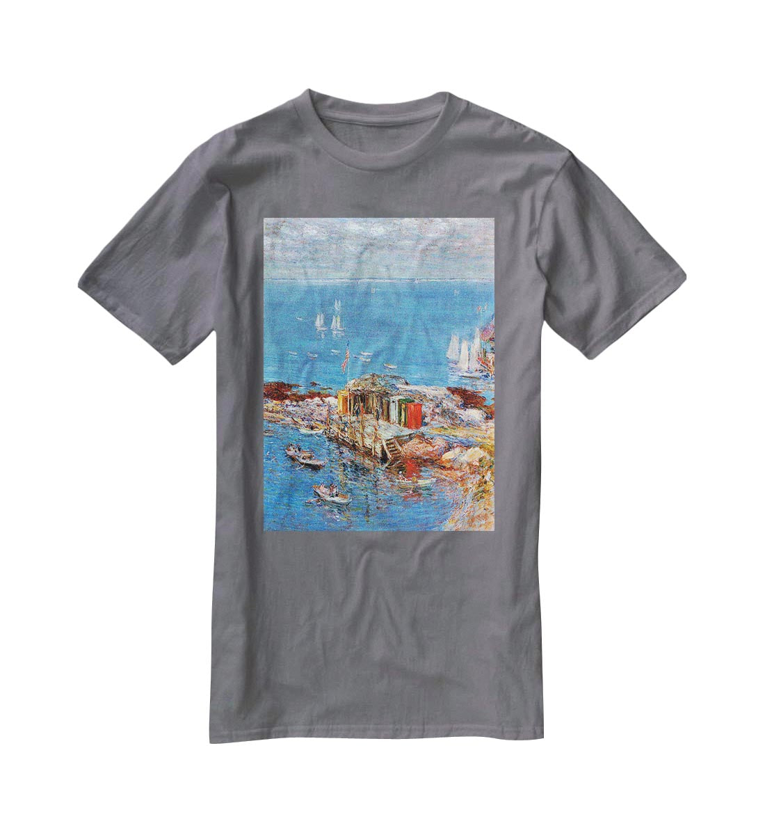 Afternoon in August Appledore by Hassam T-Shirt - Canvas Art Rocks - 3