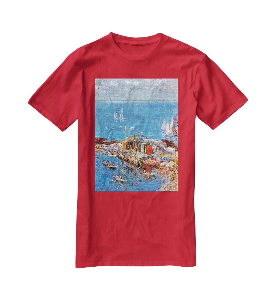Afternoon in August Appledore by Hassam T-Shirt - Canvas Art Rocks - 4