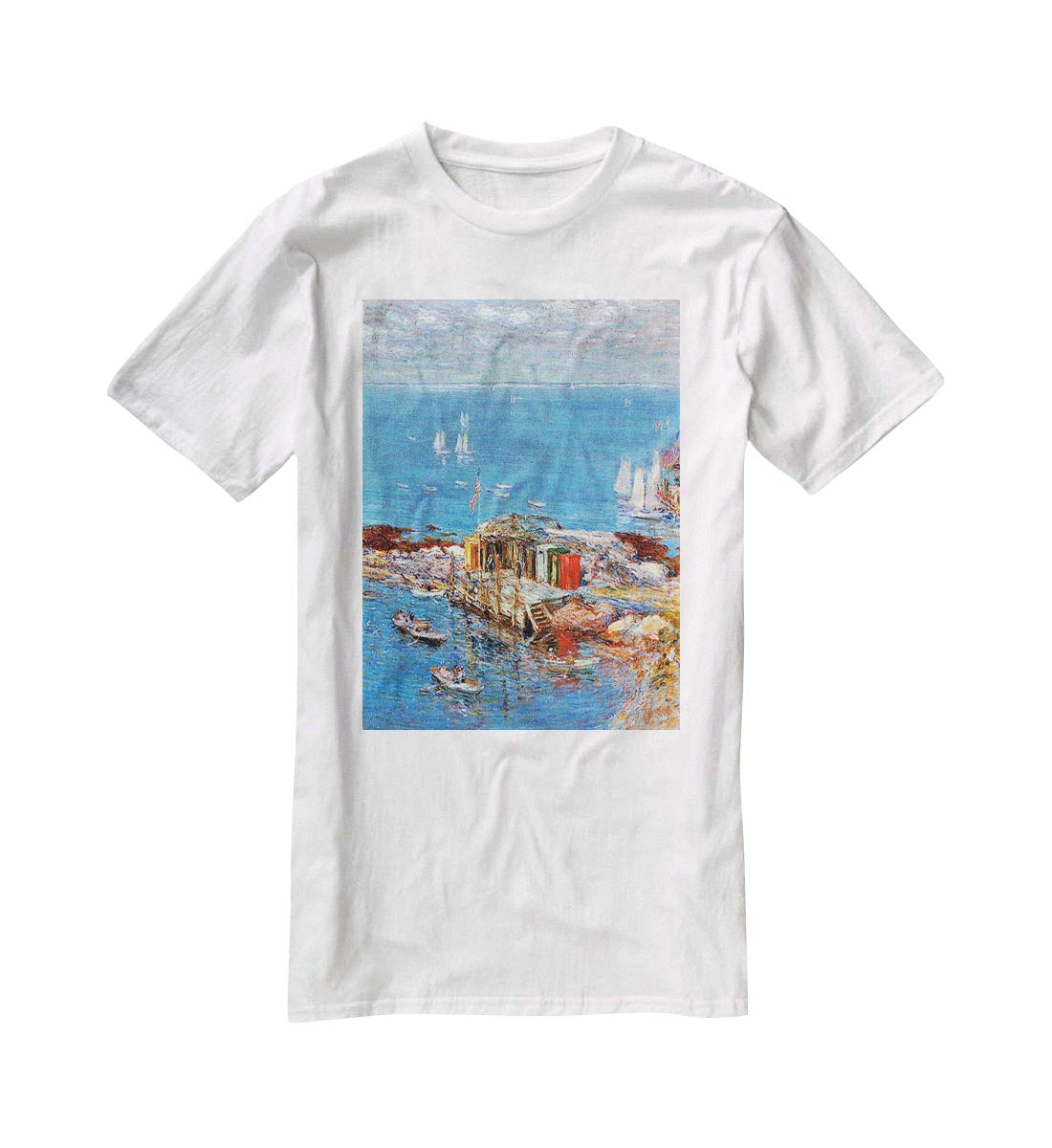 Afternoon in August Appledore by Hassam T-Shirt - Canvas Art Rocks - 5