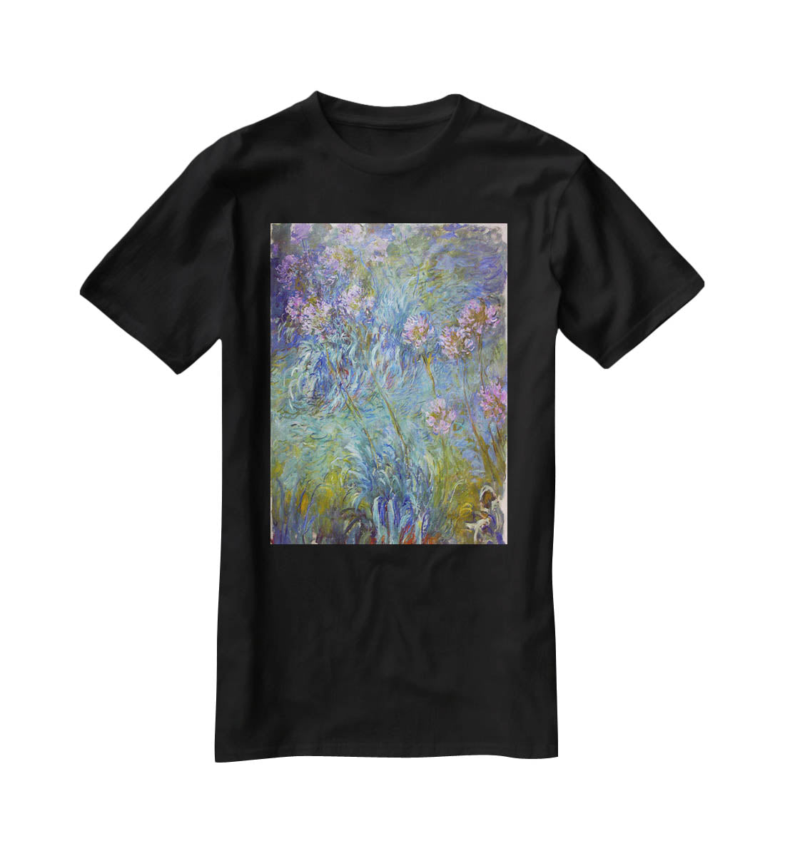 Agapanthus by Monet T-Shirt - Canvas Art Rocks - 1