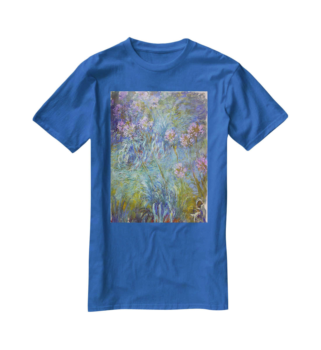 Agapanthus by Monet T-Shirt - Canvas Art Rocks - 2