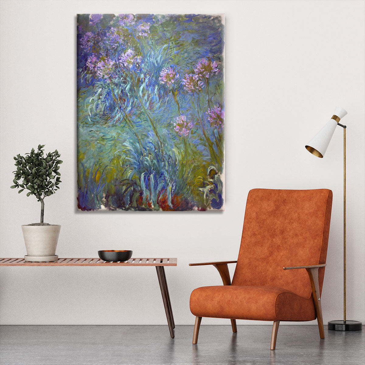 Agapanthus by Monet Canvas Print or Poster - Canvas Art Rocks - 6