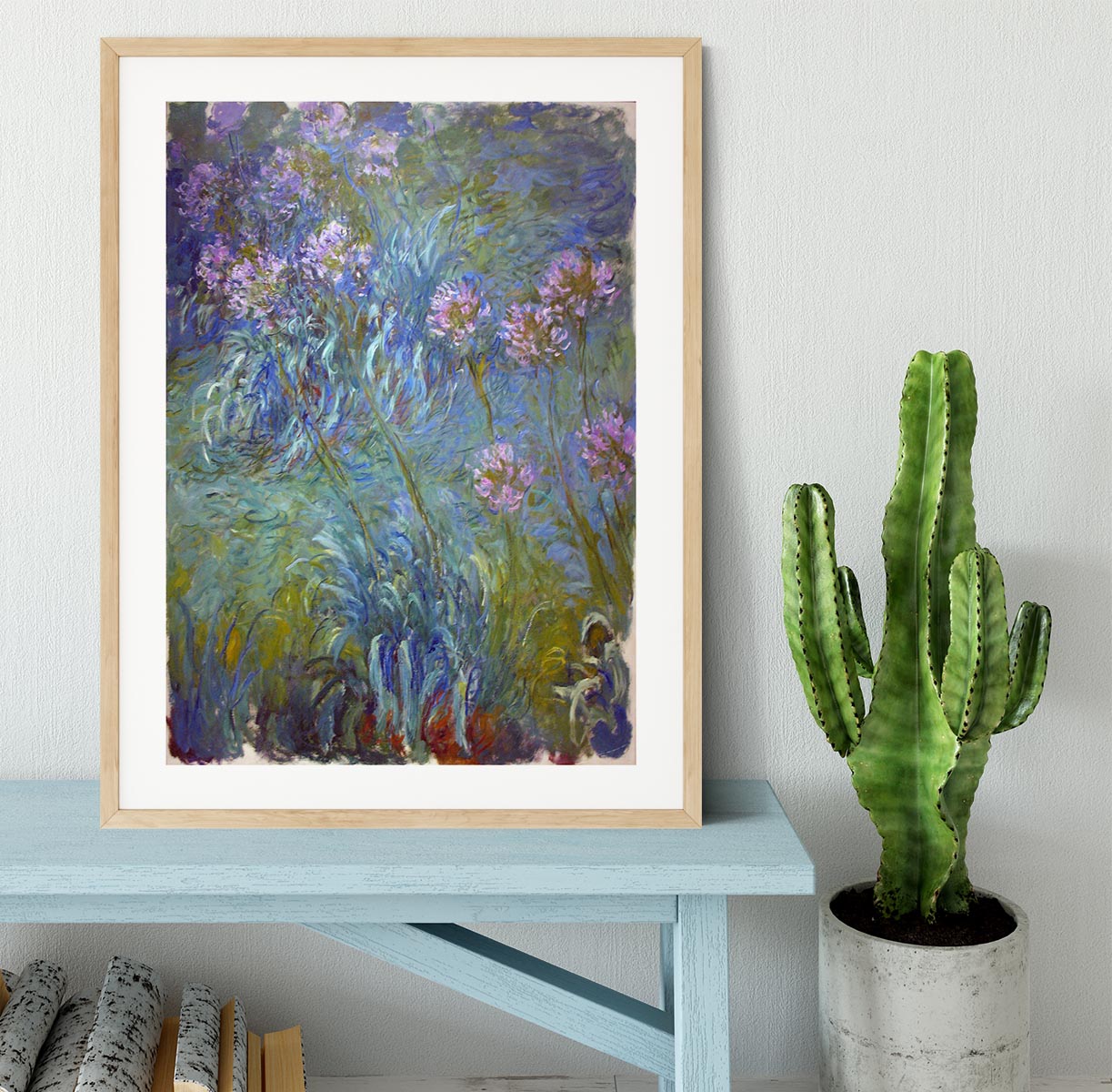 Agapanthus by Monet Framed Print - Canvas Art Rocks - 3