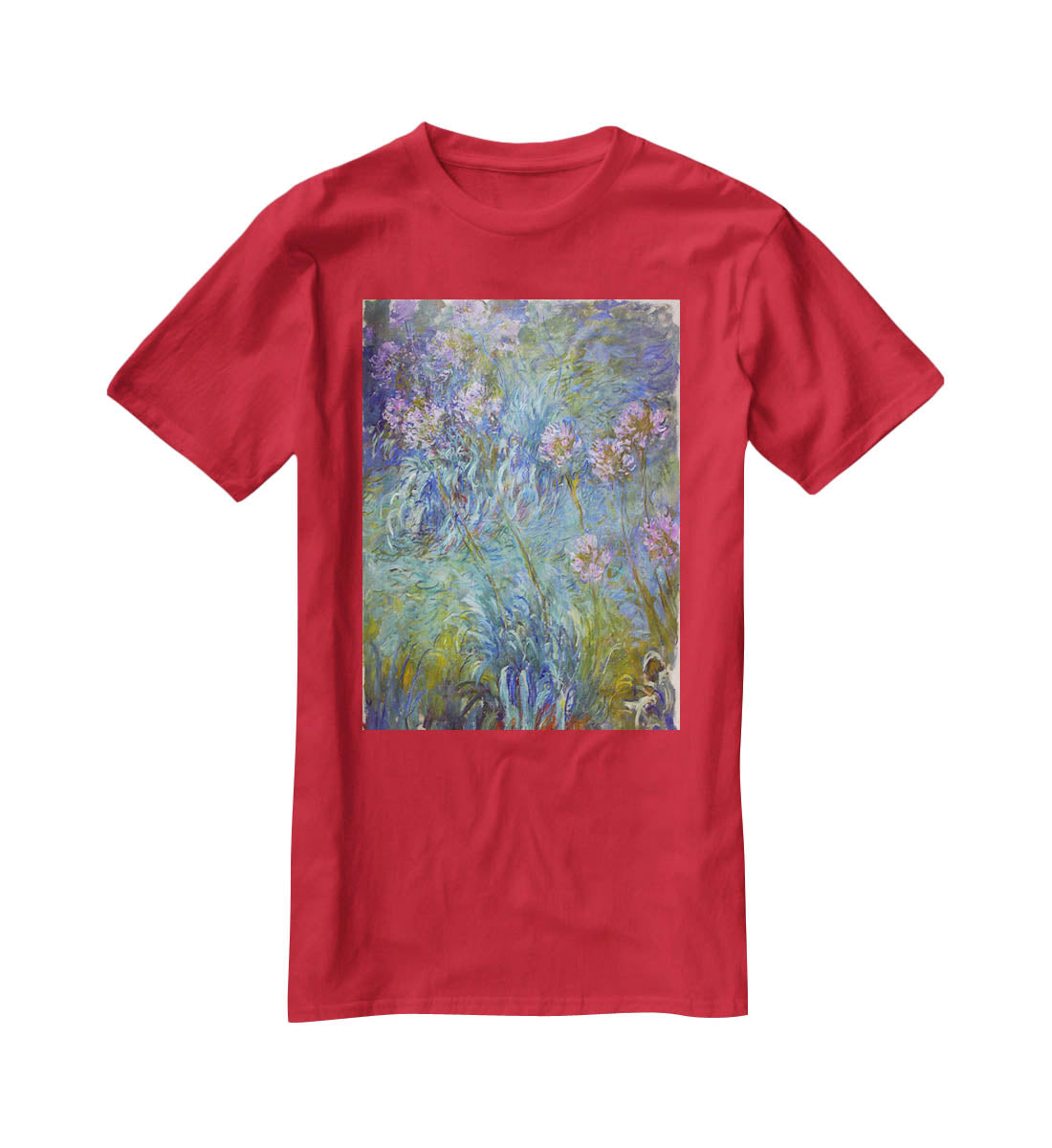 Agapanthus by Monet T-Shirt - Canvas Art Rocks - 4