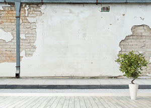 Aged street wall background Wall Mural Wallpaper - Canvas Art Rocks - 4