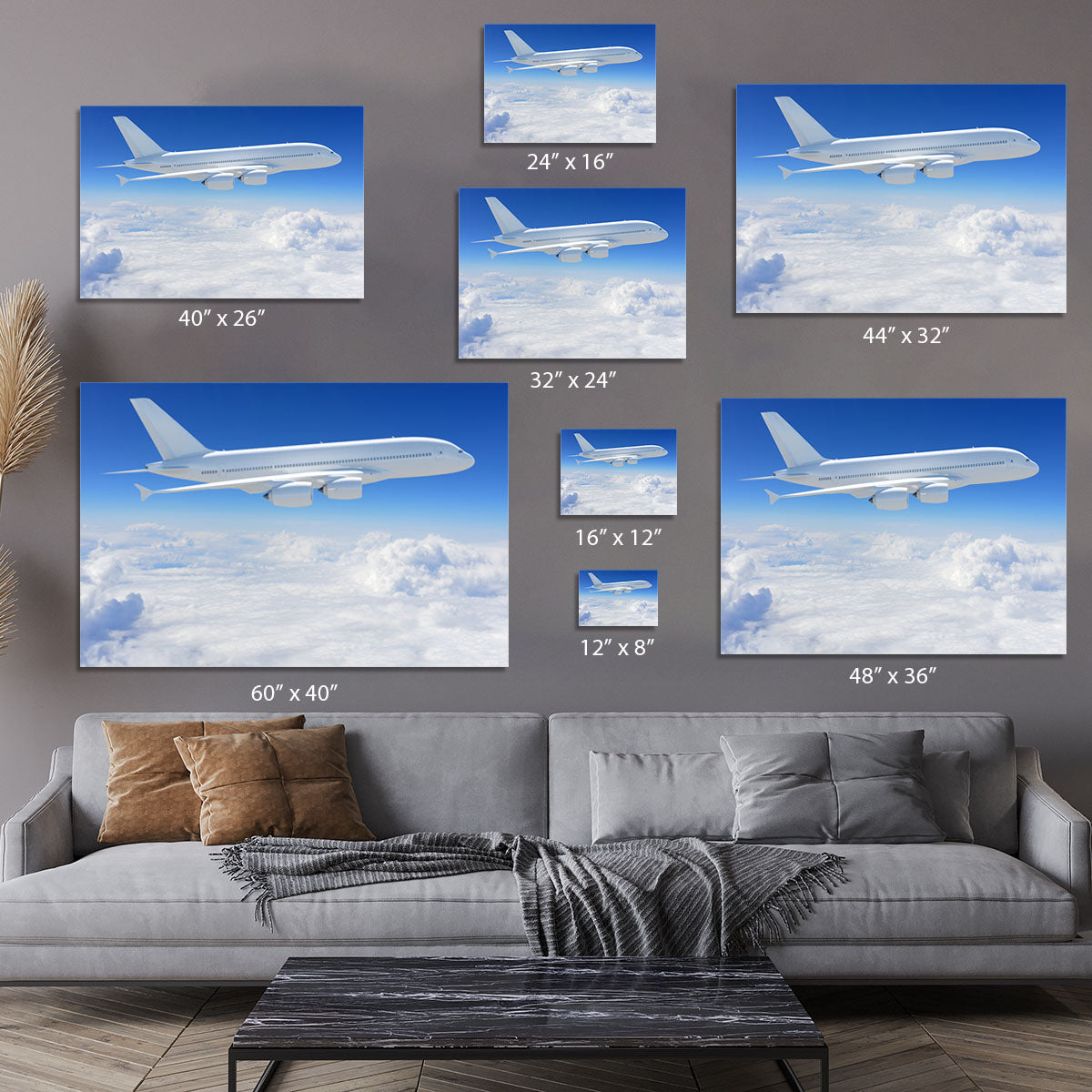 Airplane in the sky Canvas Print or Poster - Canvas Art Rocks - 7