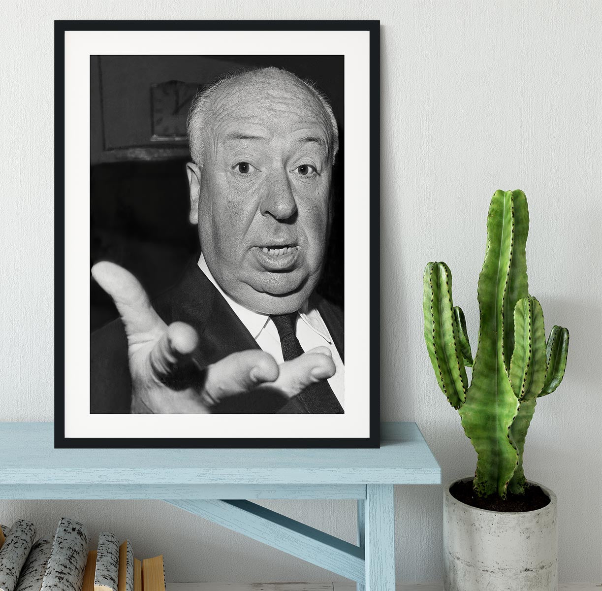 Alfred Hitchcock in 1960 Framed Print - Canvas Art Rocks - 1
