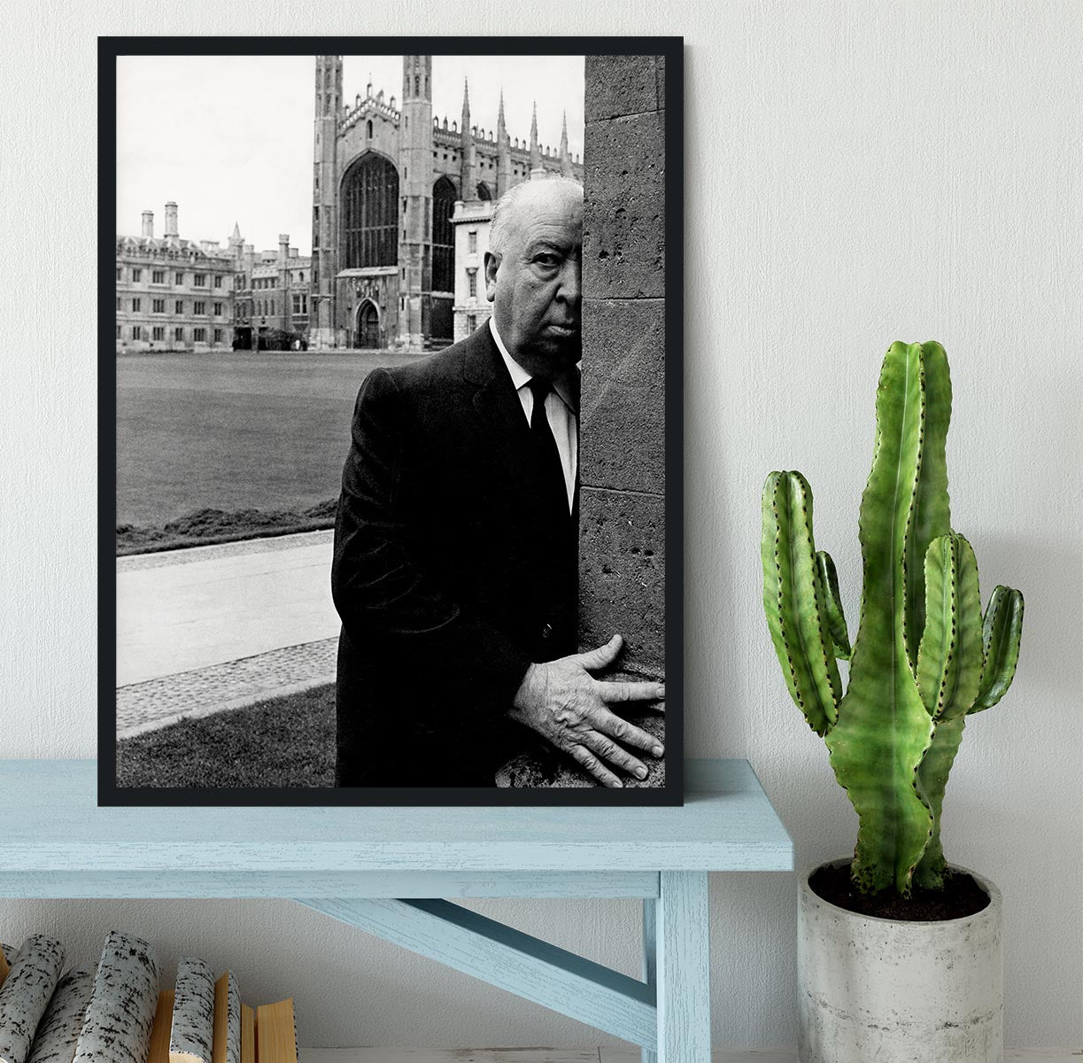 Alfred Hitchcock in 1969 Framed Print - Canvas Art Rocks - 2