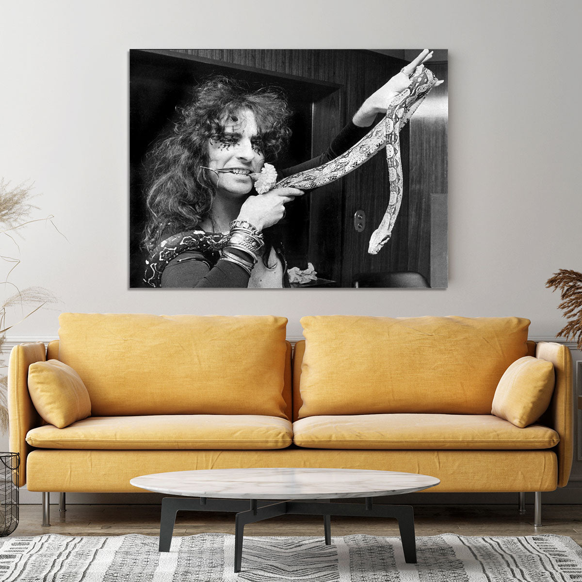 Alice Cooper with his snake Canvas Print or Poster - Canvas Art Rocks - 4