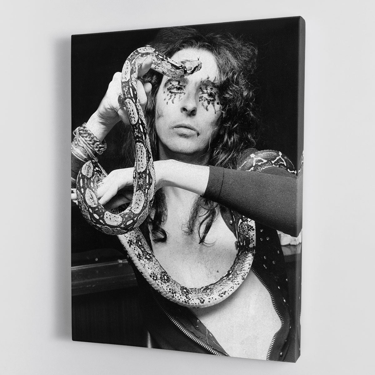 Alice Cooper with his snake Katrina Canvas Print or Poster - Canvas Art Rocks - 1