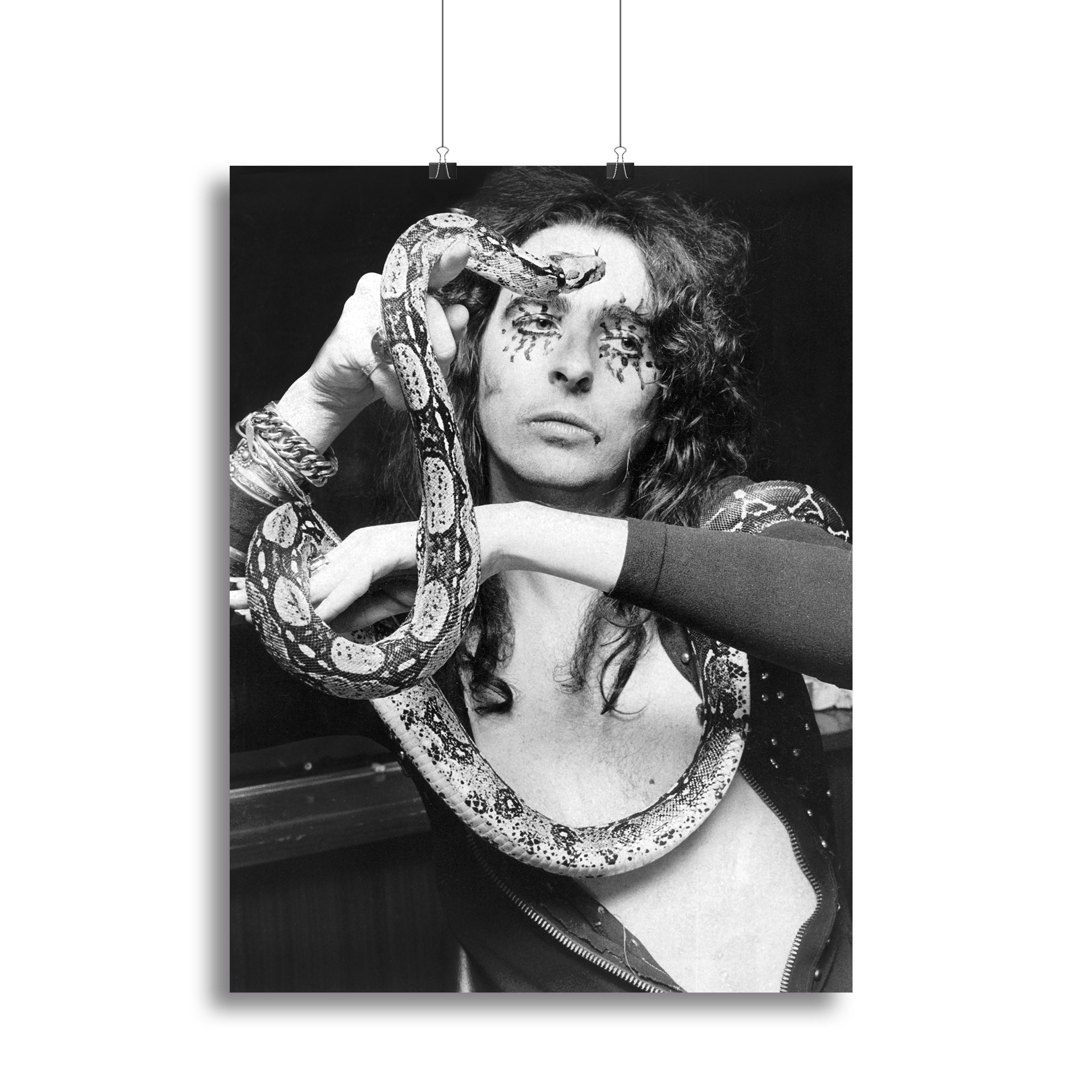 Alice Cooper with his snake Katrina Canvas Print or Poster - Canvas Art Rocks - 2