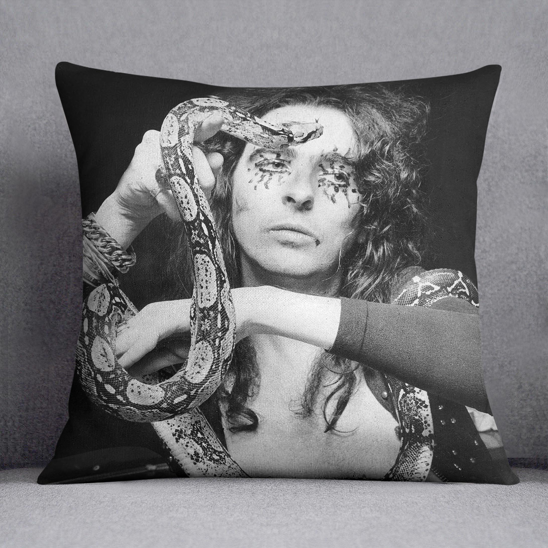 Alice Cooper with his snake Katrina Cushion