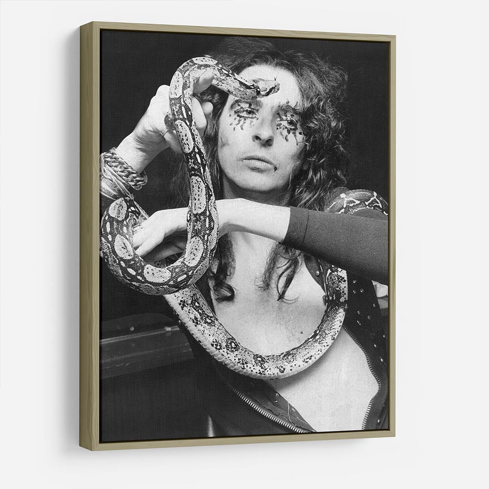Alice Cooper with his snake Katrina HD Metal Print - Canvas Art Rocks - 8