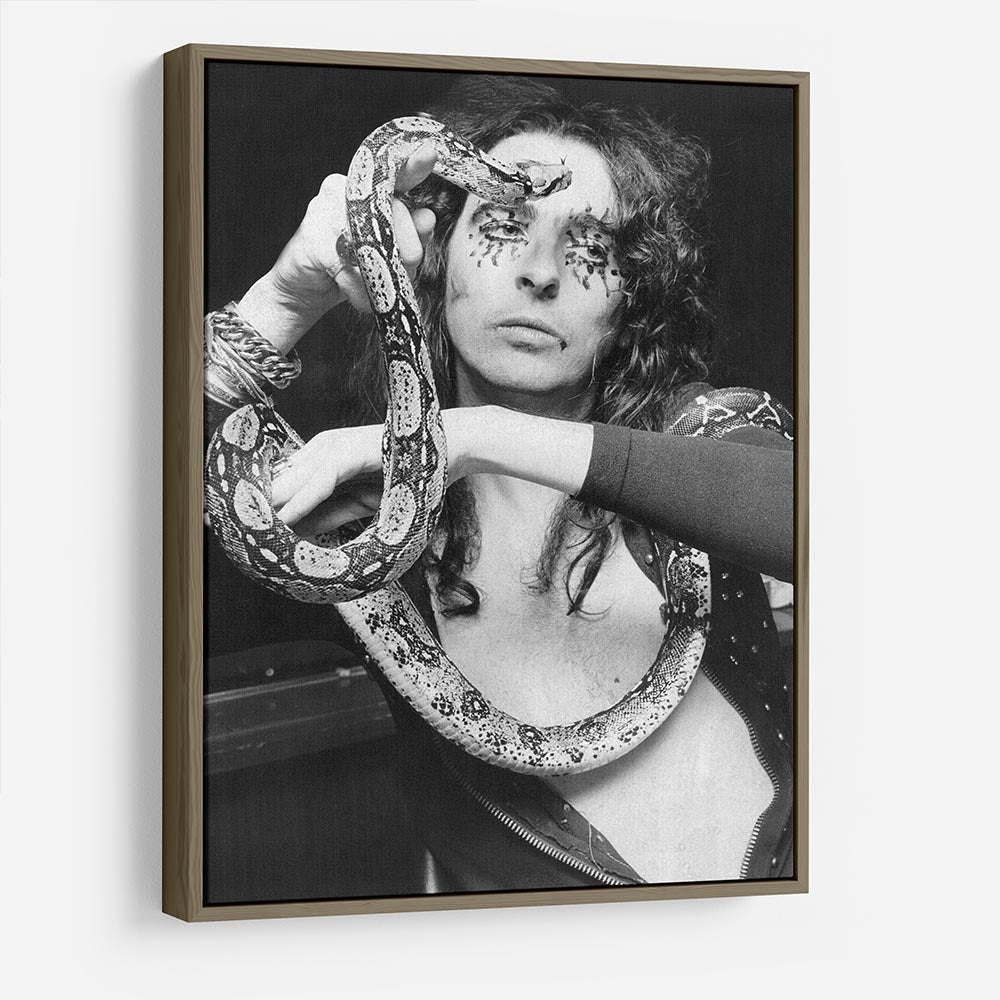 Alice Cooper with his snake Katrina HD Metal Print - Canvas Art Rocks - 10