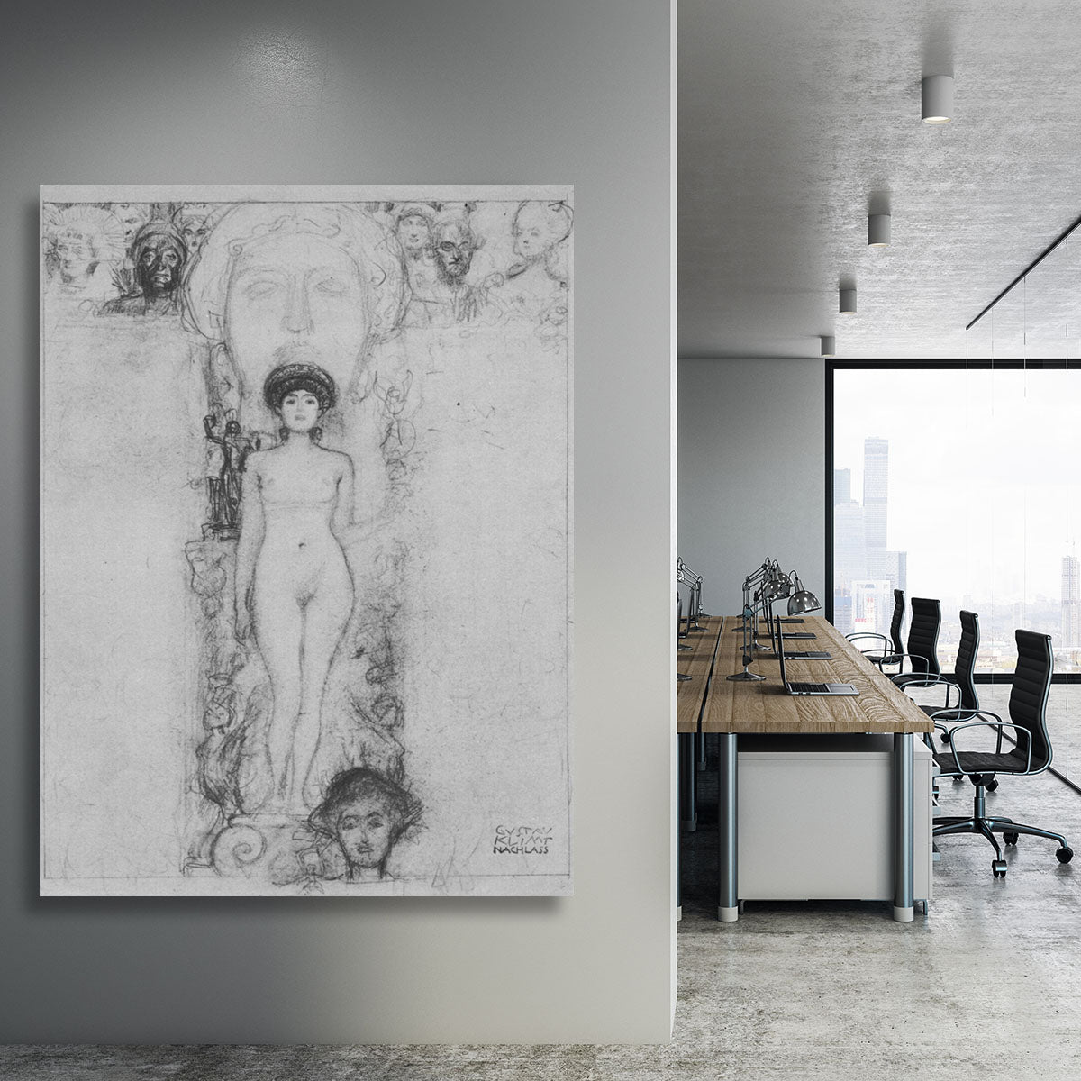 Allegory of Sculpture by Klimt Canvas Print or Poster - Canvas Art Rocks - 3