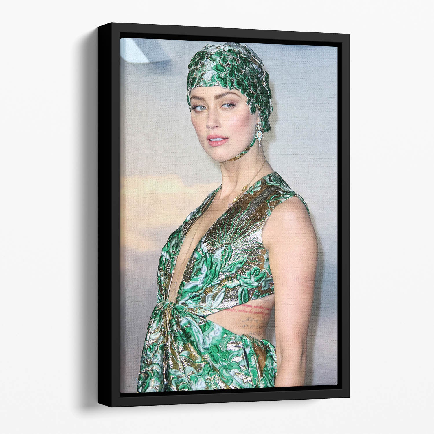 Amber Heard Floating Framed Canvas