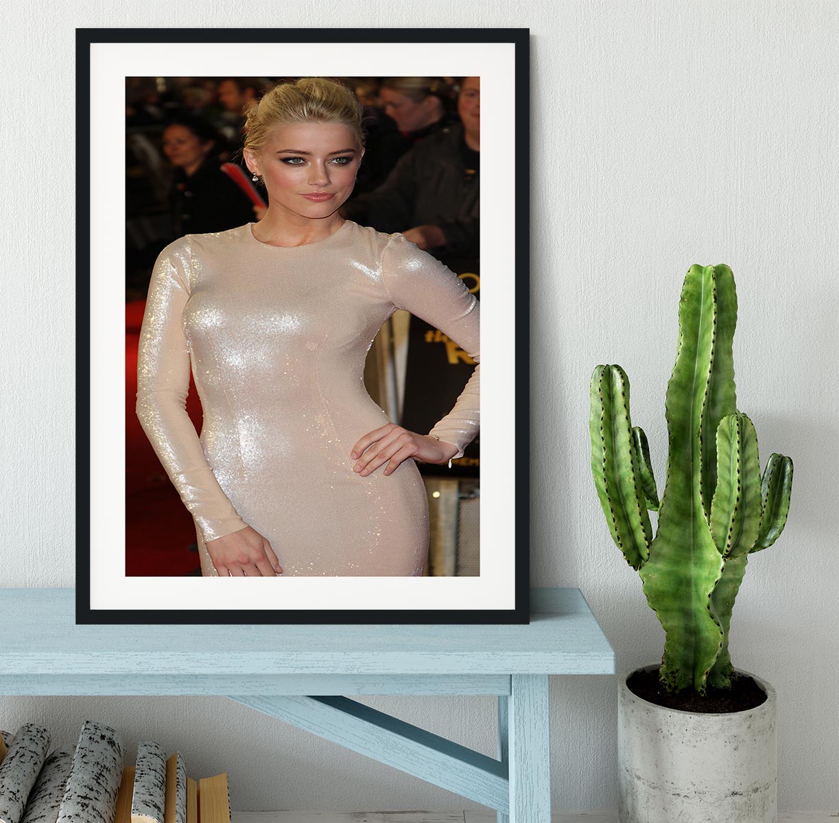 Amber Heard Framed Print - Canvas Art Rocks - 1