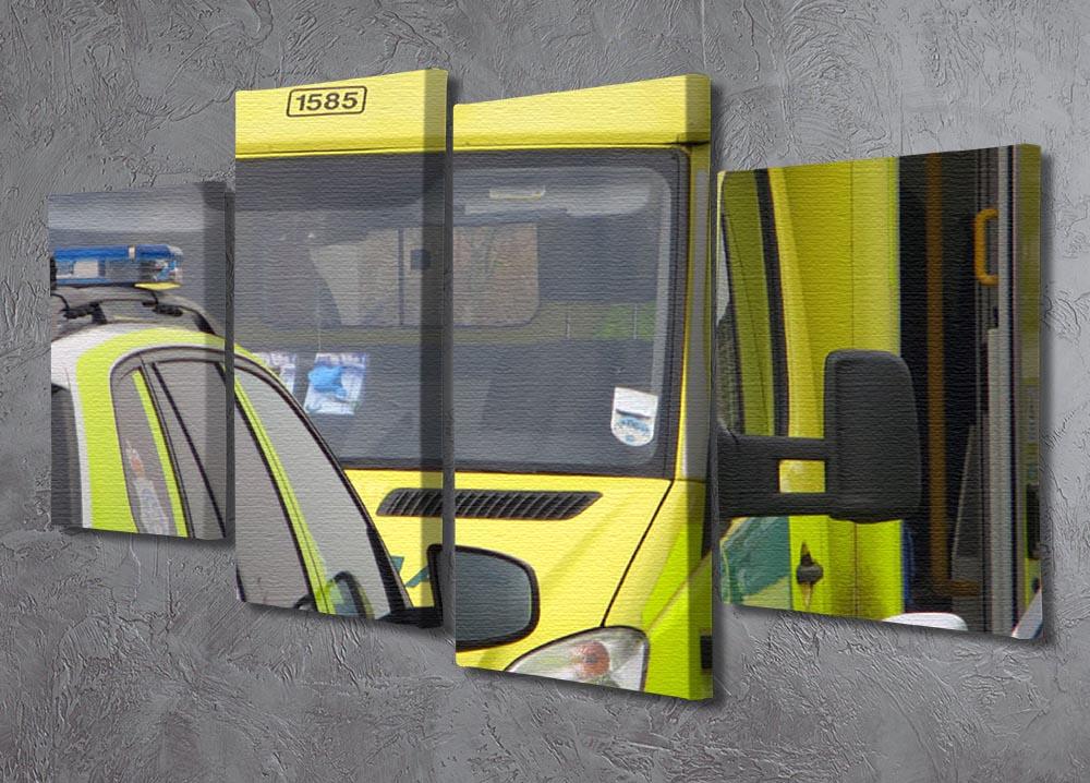 Ambulance and responder vehicles 4 Split Panel Canvas  - Canvas Art Rocks - 2