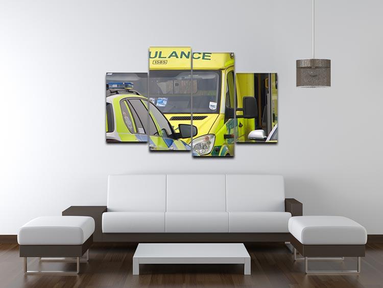 Ambulance and responder vehicles 4 Split Panel Canvas  - Canvas Art Rocks - 3