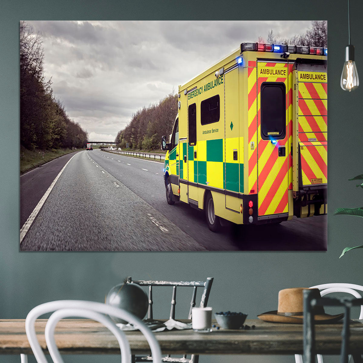 Ambulance responding to an emergency Canvas Print or Poster - Canvas Art Rocks - 3