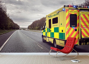 Ambulance responding to an emergency Wall Mural Wallpaper - Canvas Art Rocks - 2