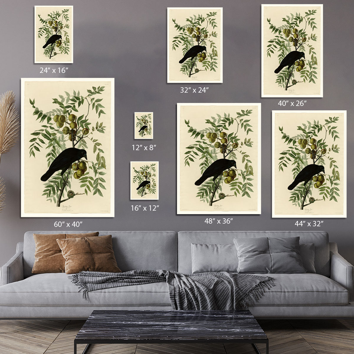 American Crow by Audubon Canvas Print or Poster - Canvas Art Rocks - 7