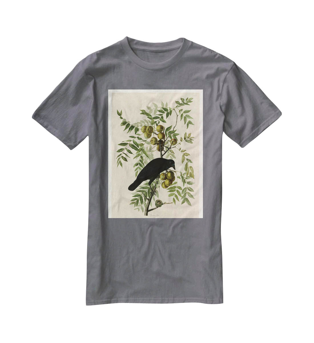 American Crow by Audubon T-Shirt - Canvas Art Rocks - 3