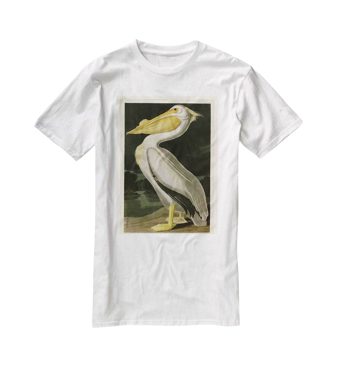 American White Pelican by Audubon T-Shirt - Canvas Art Rocks - 5