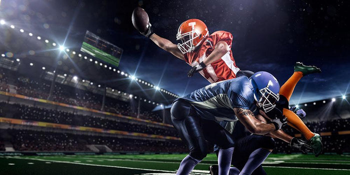 American football player in action on the stadium Wall Mural Wallpaper