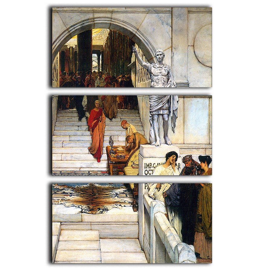 An audience with Agrippa by Alma Tadema 3 Split Panel Canvas Print - Canvas Art Rocks - 1