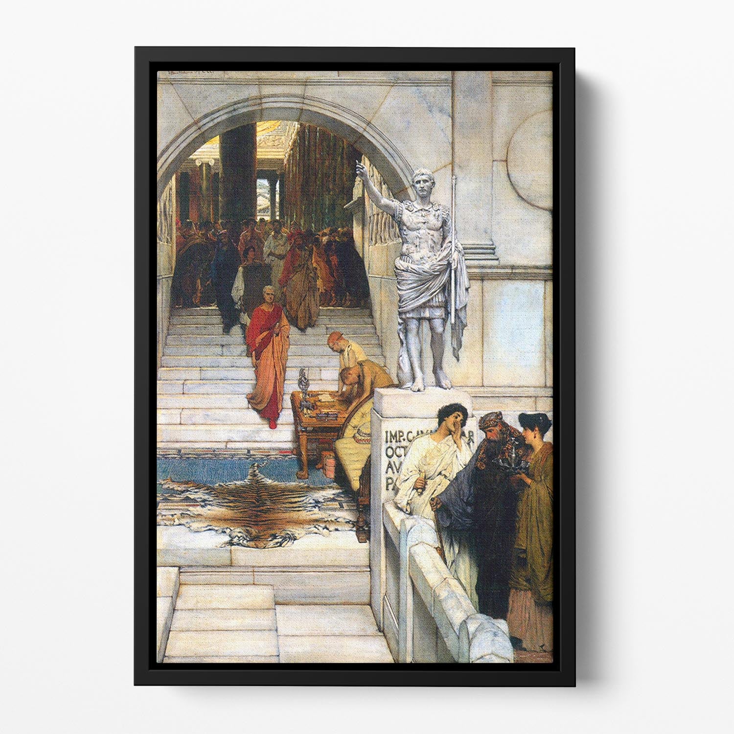 An audience with Agrippa by Alma Tadema Floating Framed Canvas - Canvas Art Rocks - 2