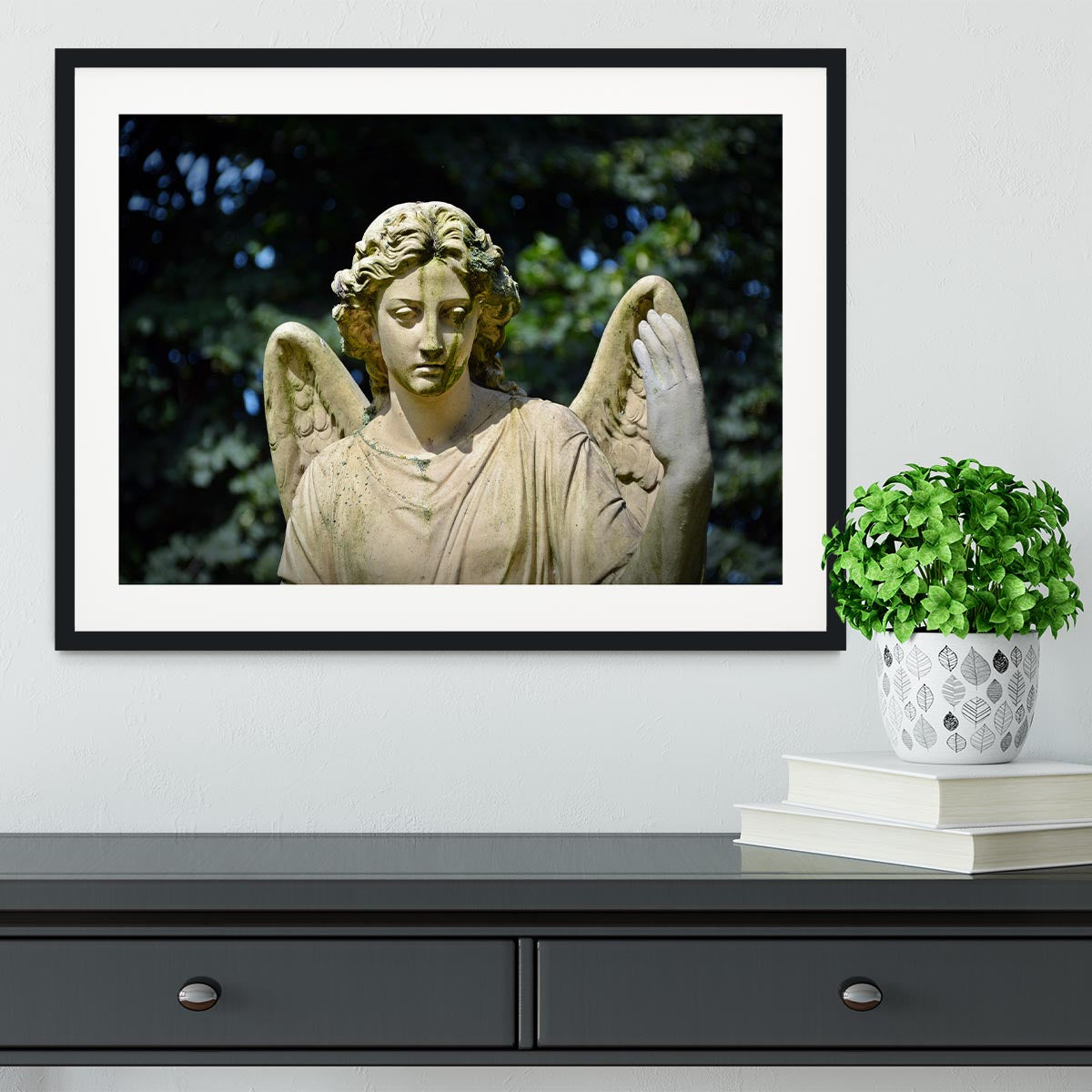 Angel Statue Framed Print - Canvas Art Rocks - 1