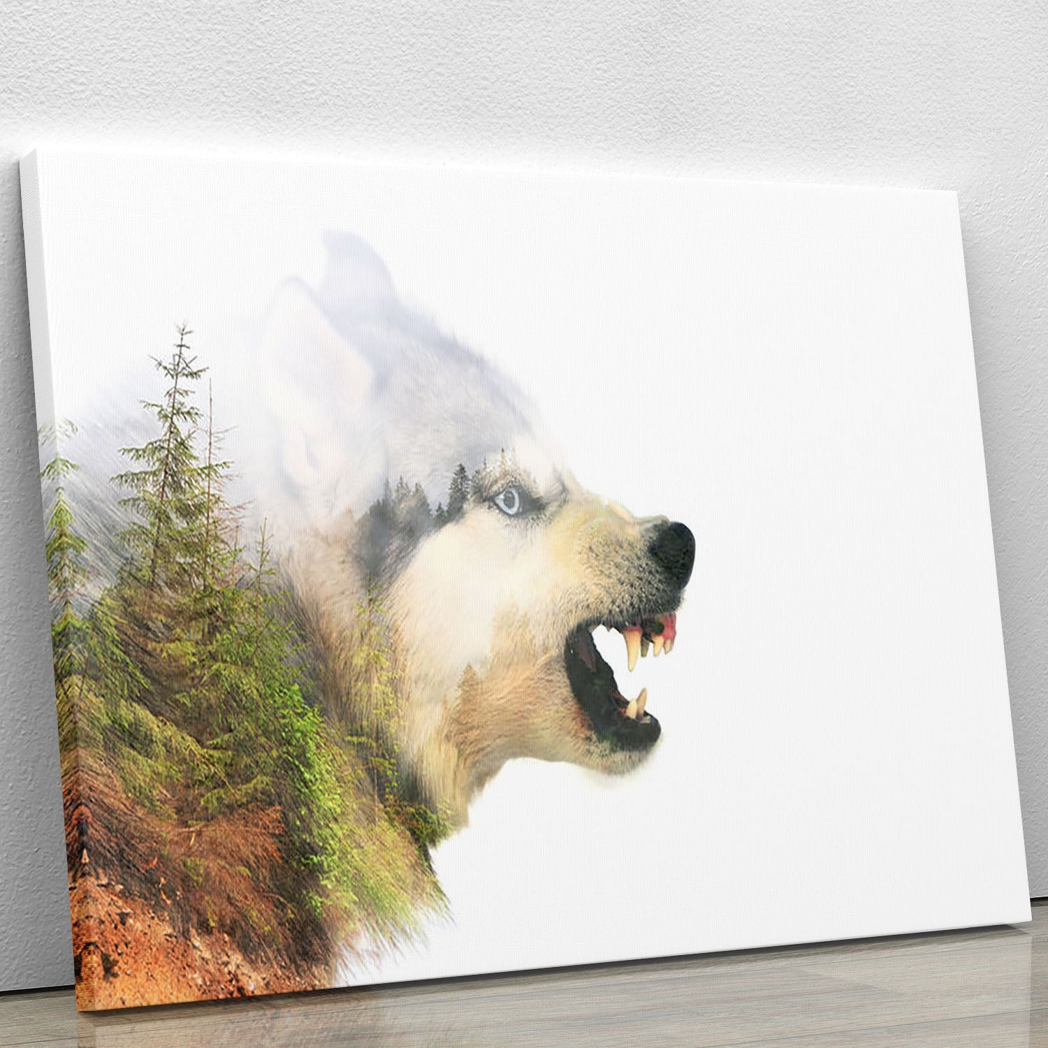 Angry siberian husky dog Canvas Print or Poster - Canvas Art Rocks - 1