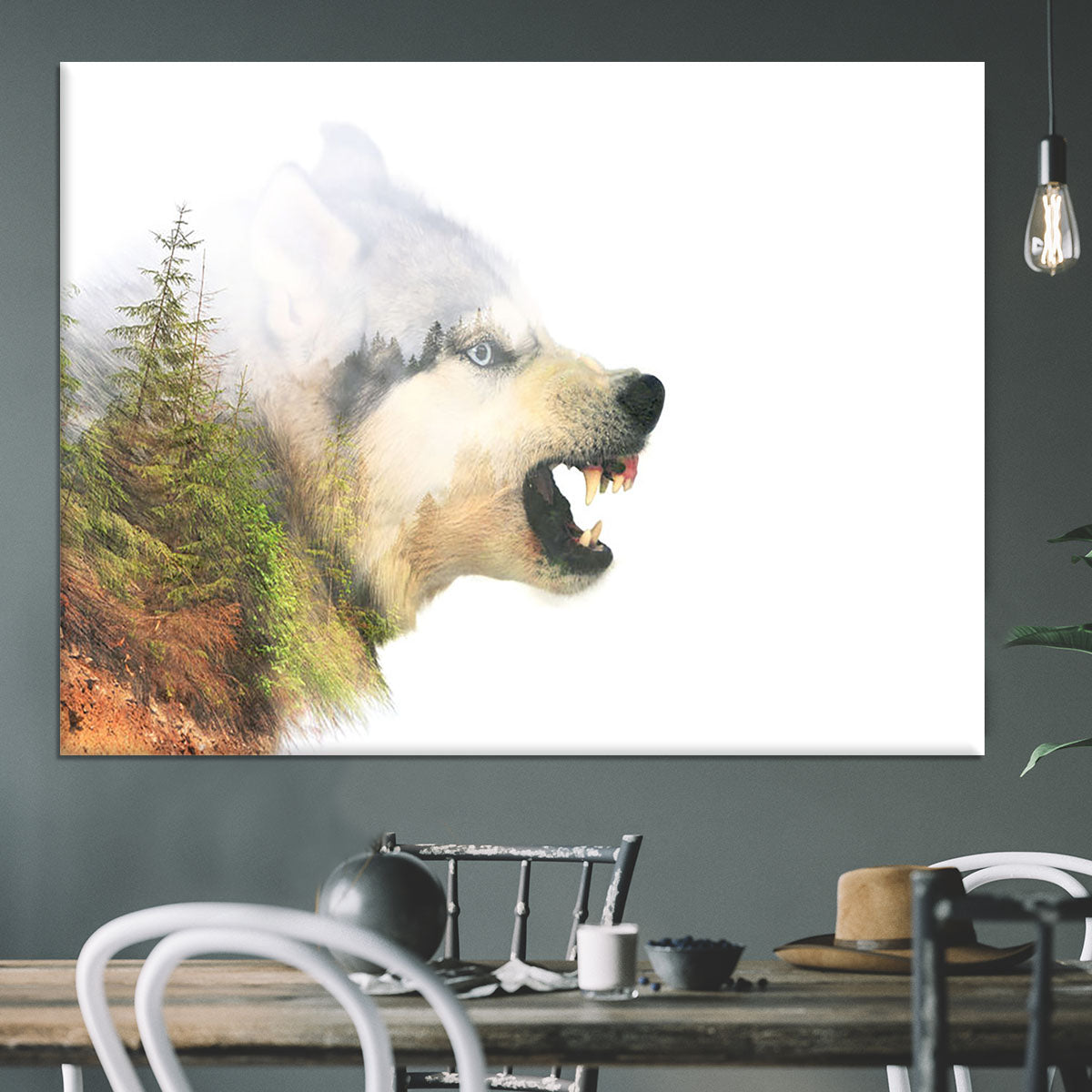 Angry siberian husky dog Canvas Print or Poster - Canvas Art Rocks - 3